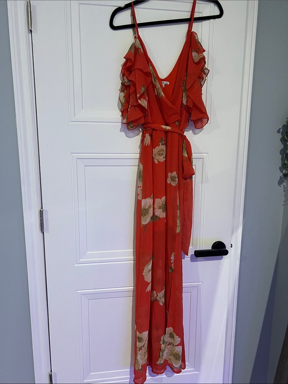 Charlotte Russe Coral Floral Maxi Dress